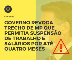 Governo Revoga Trecho De Mp Que Permitia Suspensão De Trabalho E Salários Por Até Quatro Meses Contabilidade Em Nova Iguaçu Rj | As Calvete Contabilidade - Contabilidade em Nova Iguaçu - RJ | AS Calvete Contabilidade